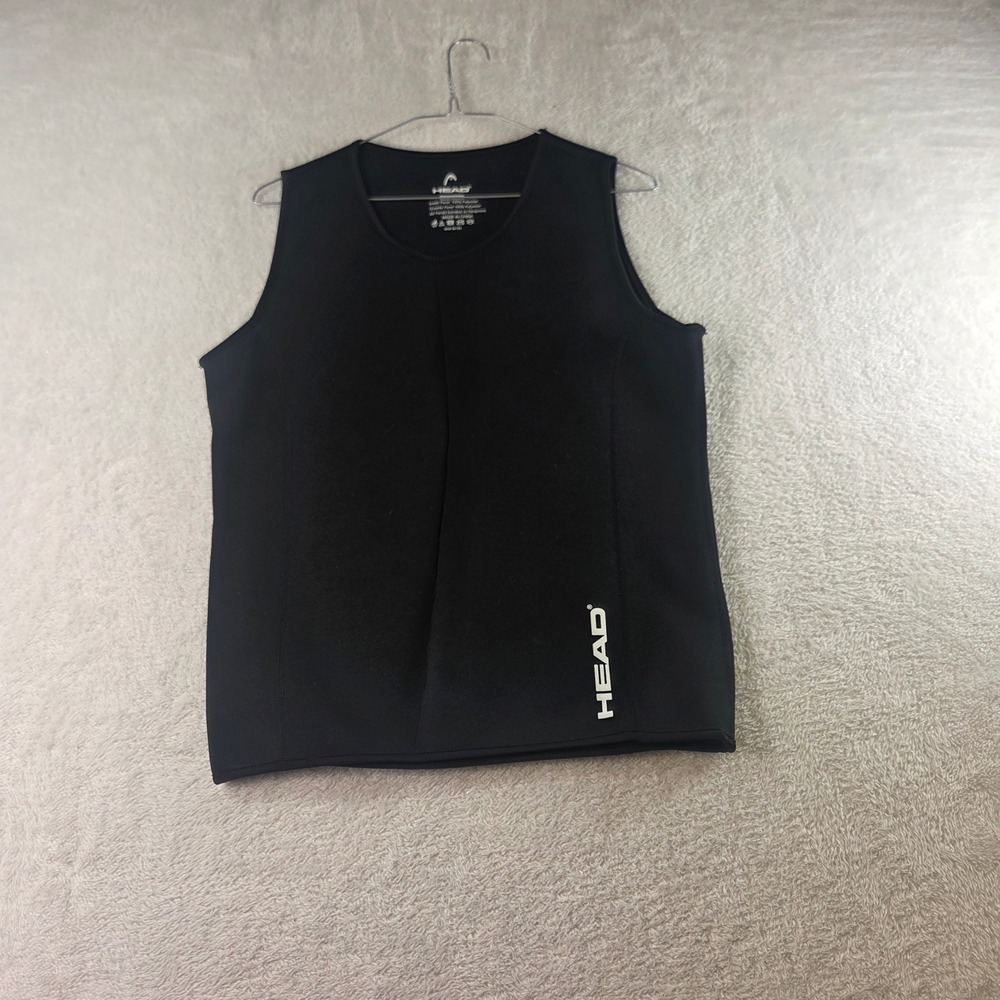 HEAD Mens Neoprene Sauna Vest Black Training Sweat Vest Size Large RN 86183